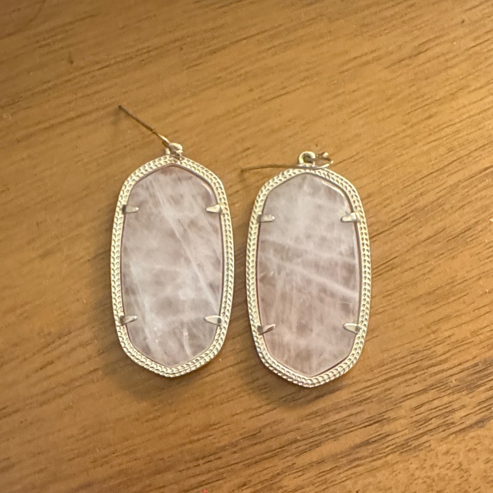 Kendra Scott Silver and Dusty Rose  Earrings